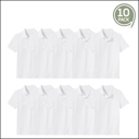 White (5-Pack) 7 10-Pack School Uniform Tagless Polo Tshirt for Little Boys & Big Boys